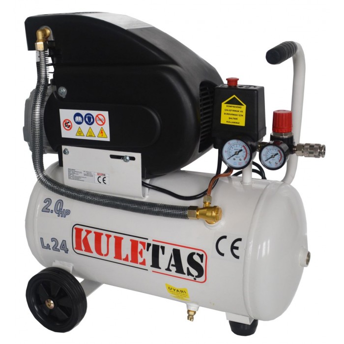 Kuletaş 2 Hp 8 Bar 24 LT Hava Kompresörü Kuletaş 2 Hp 8 Bar 24 LT Hava Kompresörü