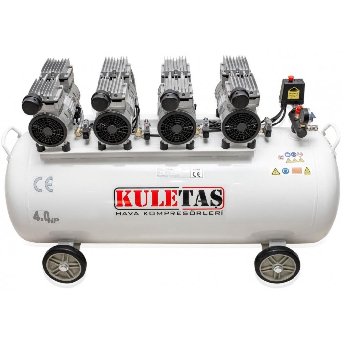 Kuletaş 4 Hp 8 Bar 200 LT Süper Sessiz Yağsız Hava Kompresörü